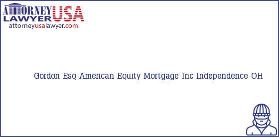 Telephone, Address and other contact data of Gordon Esq, Independence, OH, USA