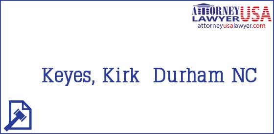 Telephone, Address and other contact data of Keyes, Kirk, Durham, NC, USA