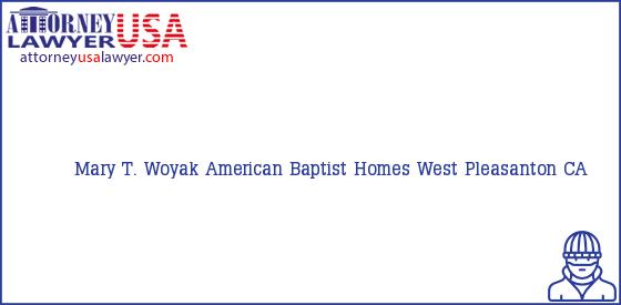 Telephone, Address and other contact data of Mary T. Woyak, Pleasanton, CA, USA