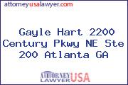 Gayle Hart 2200 Century Pkwy NE Ste 200 Atlanta GA