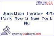 Jonathan Lesser 475 Park Ave S New York Ny