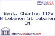 West, Charles 1125 N Lebanon St Lebanon IN