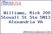 Williams, Rick 200 Stovall St Ste 5N13 Alexandria VA