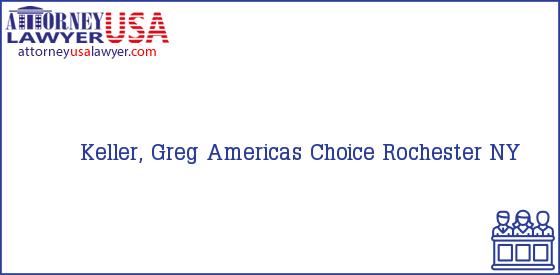 Telephone, Address and other contact data of Keller, Greg, Rochester, NY, USA