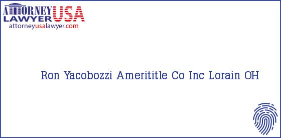 Telephone, Address and other contact data of Ron Yacobozzi, Lorain, OH, USA