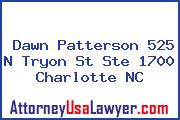 Dawn Patterson 525 N Tryon St Ste 1700 Charlotte NC