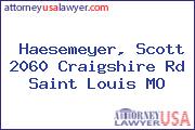 Haesemeyer, Scott 2060 Craigshire Rd Saint Louis MO