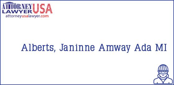 Telephone, Address and other contact data of Alberts, Janinne, Ada, MI, USA