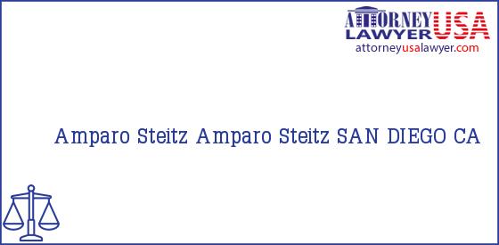 Telephone, Address and other contact data of Amparo Steitz, SAN DIEGO, CA, USA