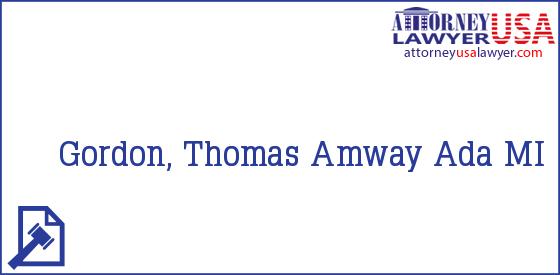 Telephone, Address and other contact data of Gordon, Thomas, Ada, MI, USA