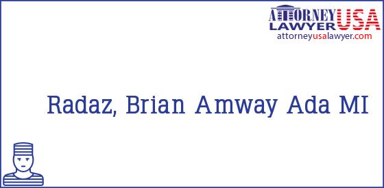 Telephone, Address and other contact data of Radaz, Brian, Ada, MI, USA
