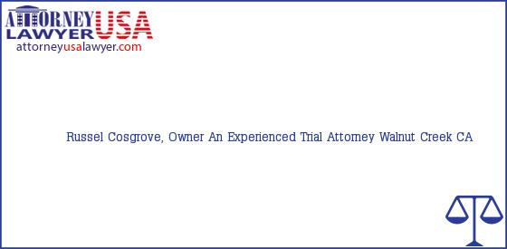 Telephone, Address and other contact data of Russel Cosgrove, Owner, Walnut Creek, CA, USA