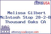Melissa Gilbert McIntosh Stop 28-2-B Thousand Oaks CA