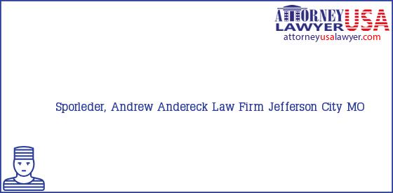Telephone, Address and other contact data of Sporleder, Andrew, Jefferson City, MO, USA