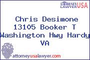 Chris Desimone 13105 Booker T Washington Hwy Hardy VA