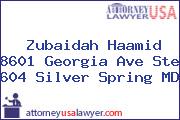 Zubaidah  Haamid 8601 Georgia Ave Ste 604 Silver Spring MD