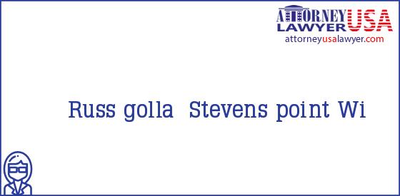 Telephone, Address and other contact data of Russ golla, Stevens point, Wi, USA