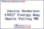 Janice Anderson 14827 Energy Way Apple Valley MN