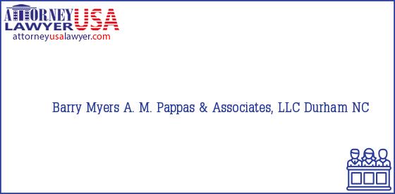 Telephone, Address and other contact data of Barry Myers, Durham, NC, USA