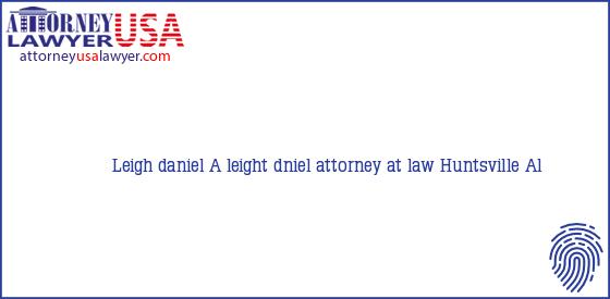 Telephone, Address and other contact data of Leigh daniel, Huntsville, Al, USA