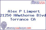 Alex P Limpert 21250 HAwthorne Blvd Torrance CA