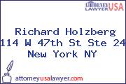 Richard Holzberg 114 W 47th St Ste 24 New York NY