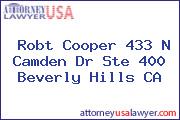 Robt Cooper 433 N Camden Dr Ste 400 Beverly Hills CA