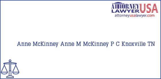 Telephone, Address and other contact data of Anne McKinney, Knoxville, TN, USA