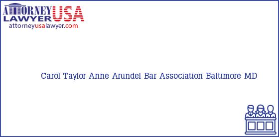 Telephone, Address and other contact data of Carol Taylor, Baltimore, MD, USA
