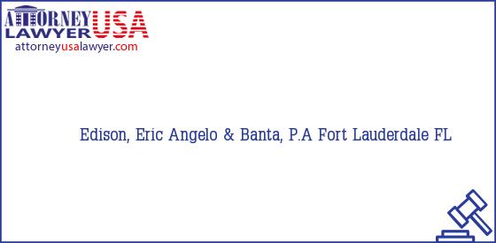 Telephone, Address and other contact data of Edison, Eric, Fort Lauderdale, FL, USA