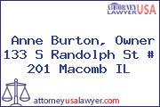 Anne Burton, Owner 133 S Randolph St # 201 Macomb IL