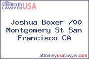 Joshua Boxer 700 Montgomery St San Francisco CA