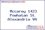 Mccarey 1423 Powhatan St Alexandria VA