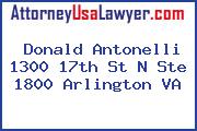 Donald Antonelli 1300 17th St N Ste 1800 Arlington VA