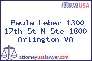 Paula Leber 1300 17th St N Ste 1800 Arlington VA