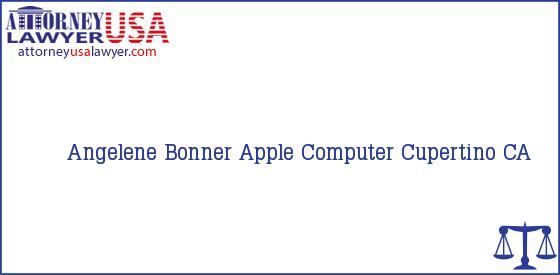 Telephone, Address and other contact data of Angelene Bonner, Cupertino, CA, USA