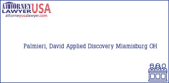 Telephone, Address and other contact data of Palmieri, David, Miamisburg, OH, USA