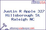 Justin R Apple 327 Hillsborough St Raleigh NC