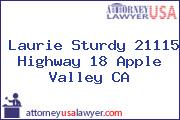 Laurie Sturdy 21115 Highway 18 Apple Valley CA