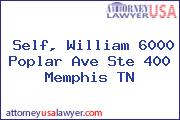 Self, William 6000 Poplar Ave Ste 400 Memphis TN