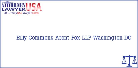 Telephone, Address and other contact data of Billy Commons, Washington, DC, USA