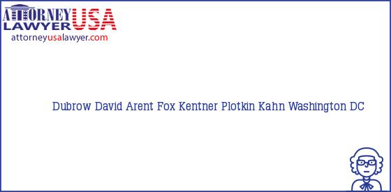 Telephone, Address and other contact data of Dubrow David, Washington, DC, USA