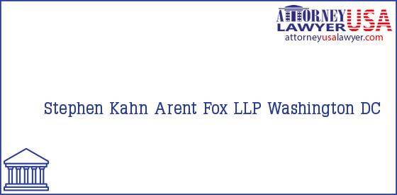 Telephone, Address and other contact data of Stephen Kahn, Washington, DC, USA