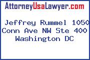 Jeffrey Rummel 1050 Conn Ave NW Ste 400 Washington DC