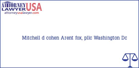 Telephone, Address and other contact data of Mitchell d cohen, Washington, Dc, USA