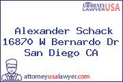 Alexander Schack 16870 W Bernardo Dr San Diego CA