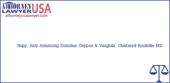 Telephone, Address and other contact data of Rupp, Judy, Rockville, MD, USA