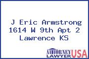 J Eric Armstrong 1614 W 9th Apt 2 Lawrence KS
