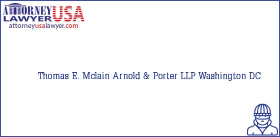 Telephone, Address and other contact data of Thomas E. Mclain, Washington, DC, USA