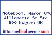 Noteboom, Aaron 800 Willamette St Ste 800 Eugene OR
